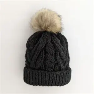Newborn Beanie Hat with Pom